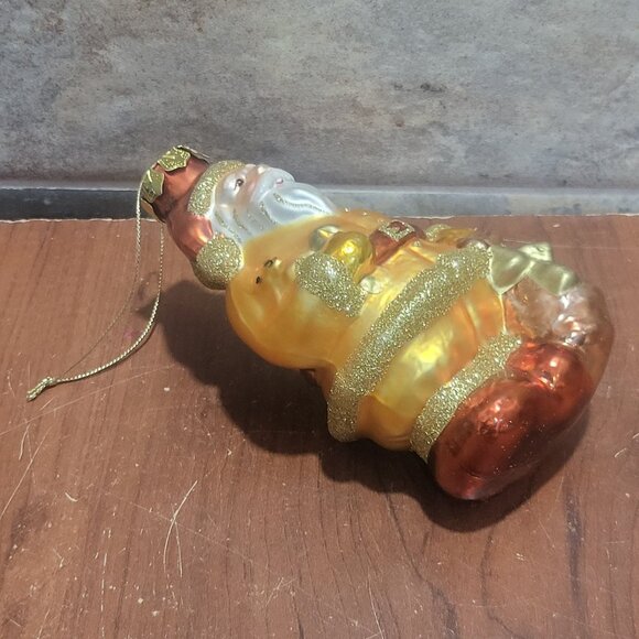 Vintage Blown Glass Saint Nicholas Santa Claus Holiday Ornament - Picture 5 of 9
